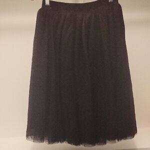 Elegant Black Tulle Skirt